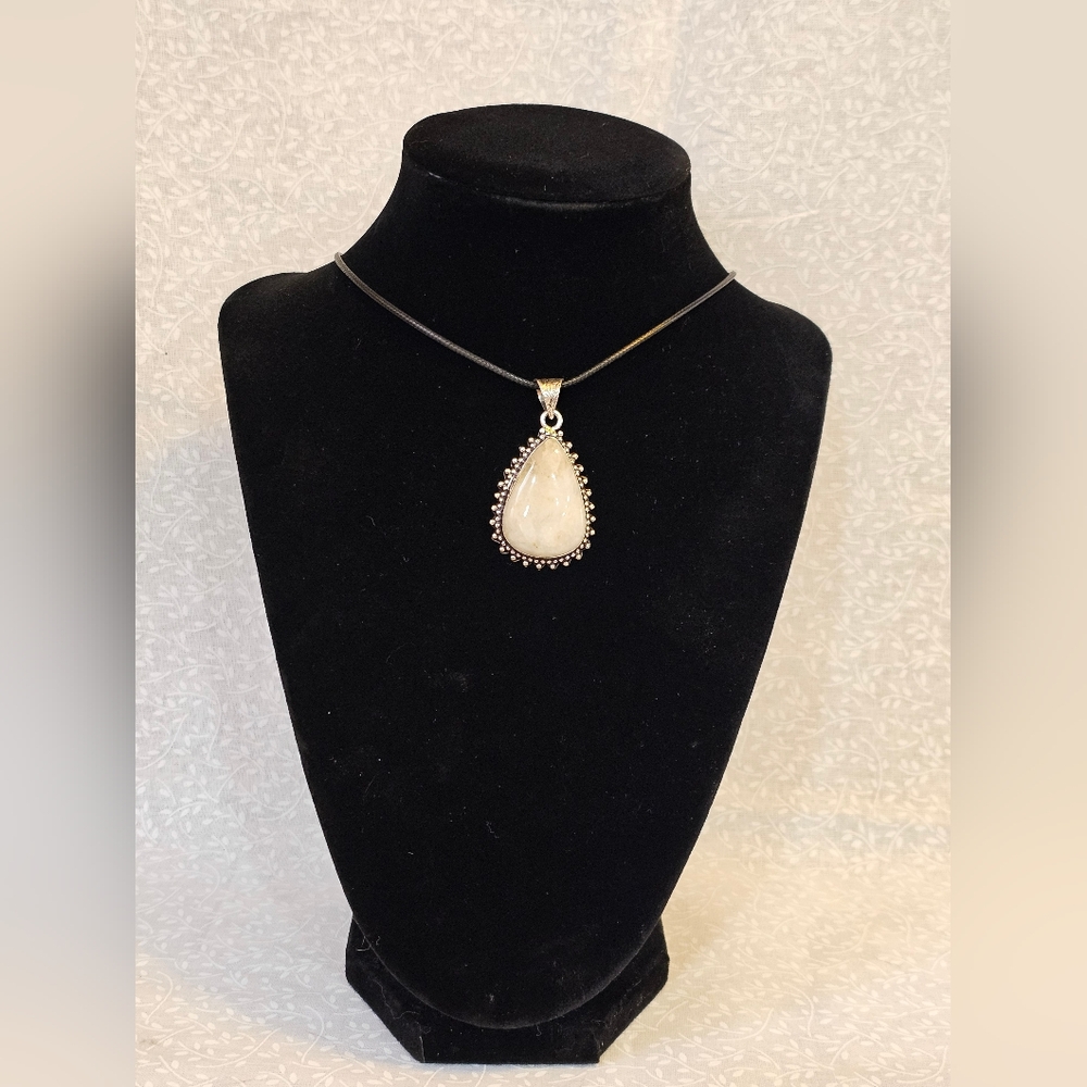 Moonstone Crystal Pendant Necklace